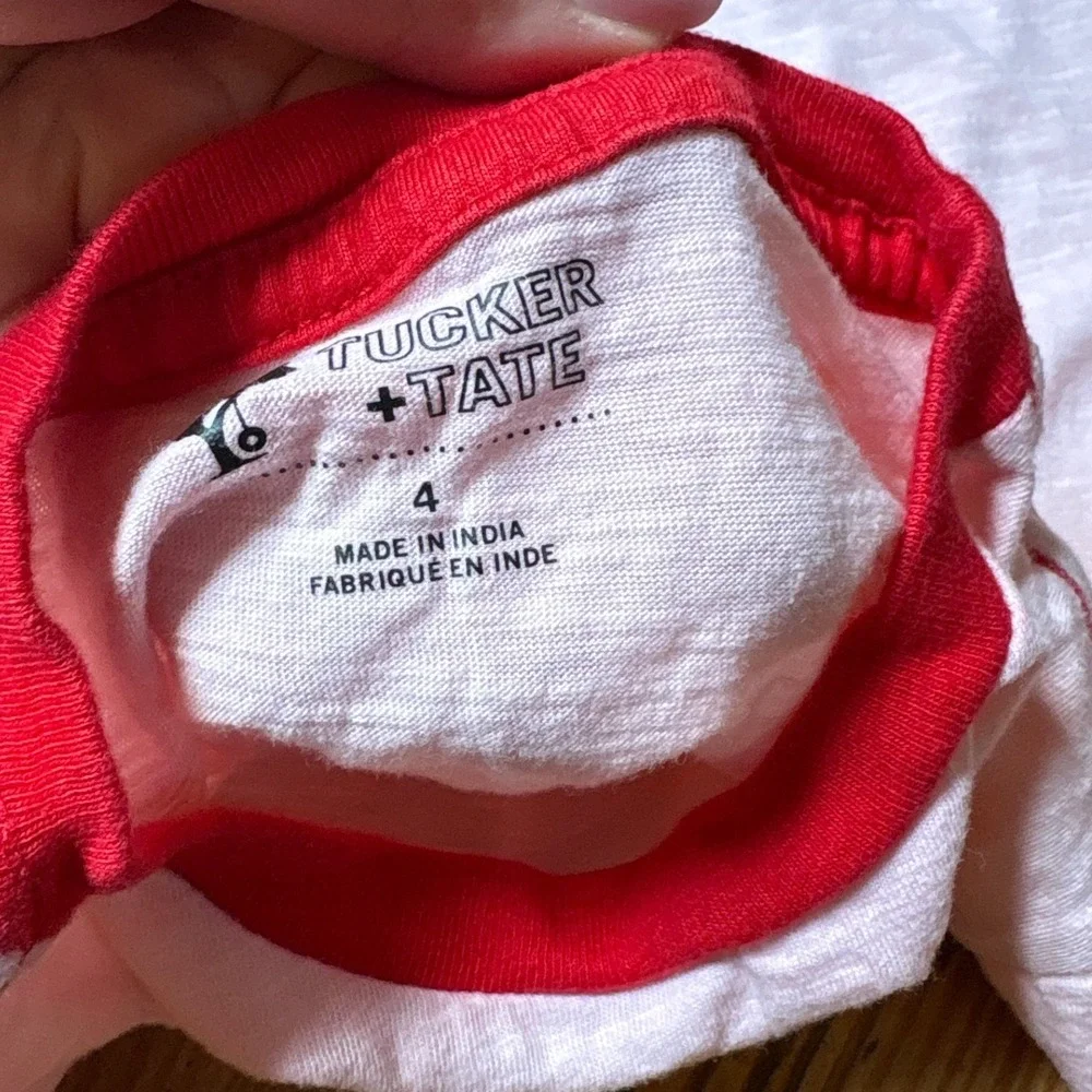 Tucker + Tate Rocket Ship Tee Girls Pink Glitter Space Shuttle SIZE 4
